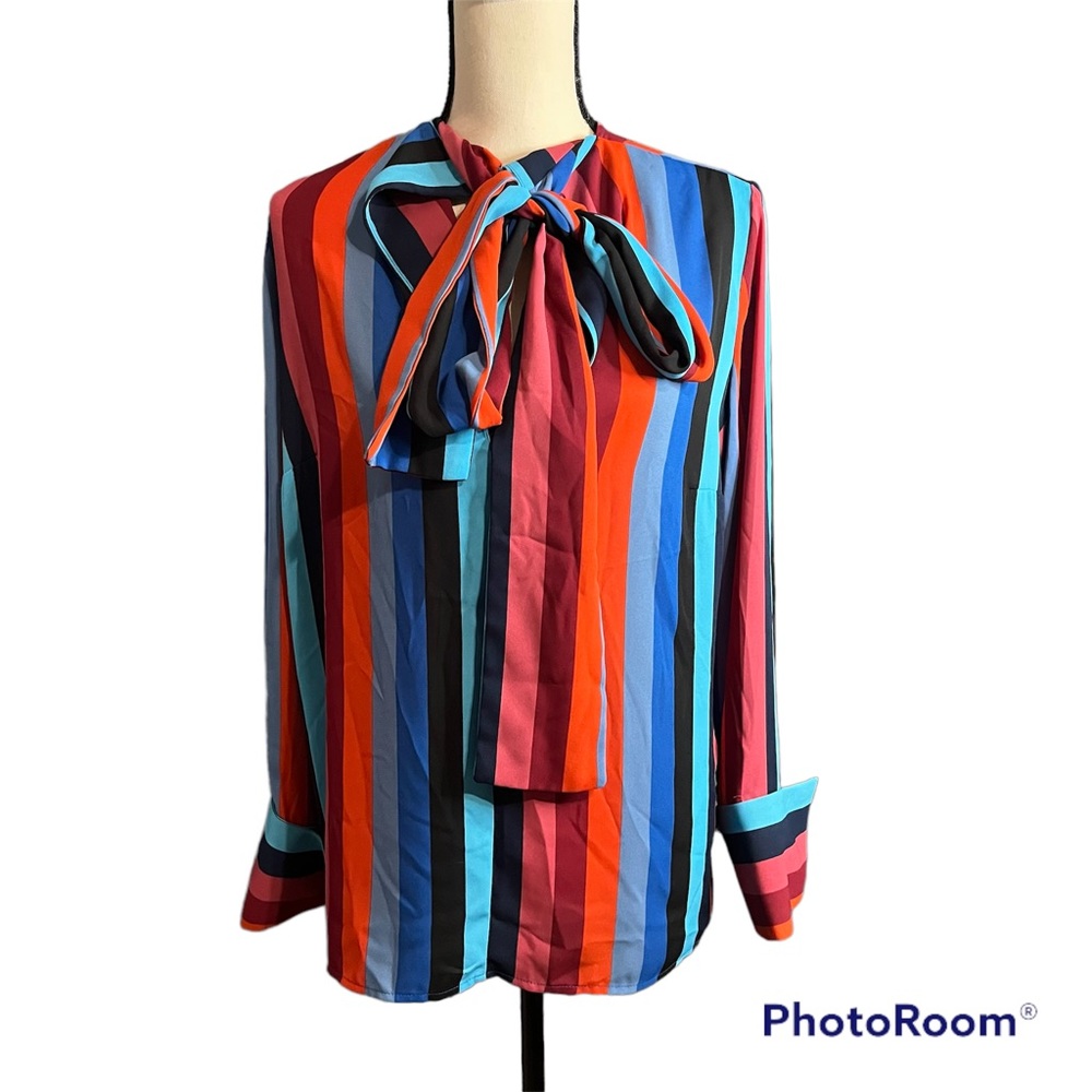 Eva Mendes | Women's Multicolor Career Blouse Sz M